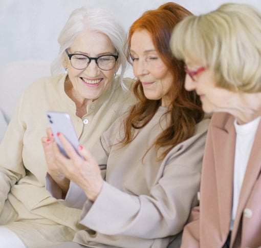 Photo of a woman videochatting